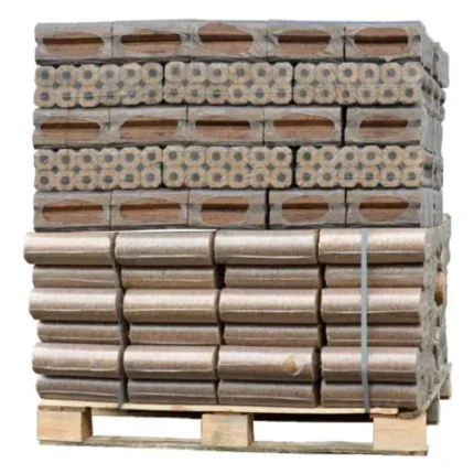 Palette mixte de briquettes de bois Pini Kay + Nestro Mix (960Kg)